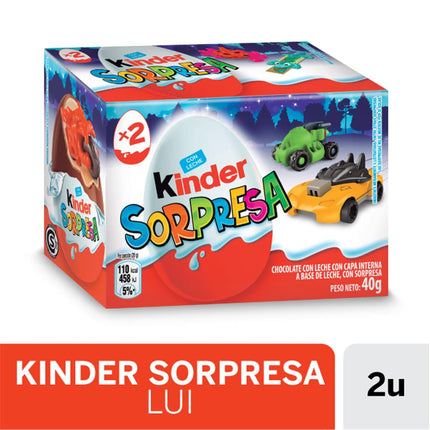 Kinder Surprise Chocolate Egg, 20 g/0.70 oz (Box of 2 units)