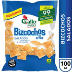 Salted Rice Cakes Without TACC Gallo, 100 g / 3.52 oz