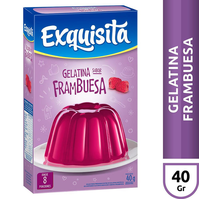Exquisite Raspberry flavored gelatin, 40 g / 1.41 oz