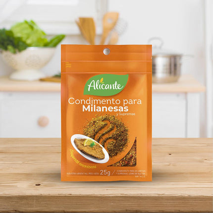 Condimento para Milanesas Sin TACC Alicante, 25 g / 0,88 oz