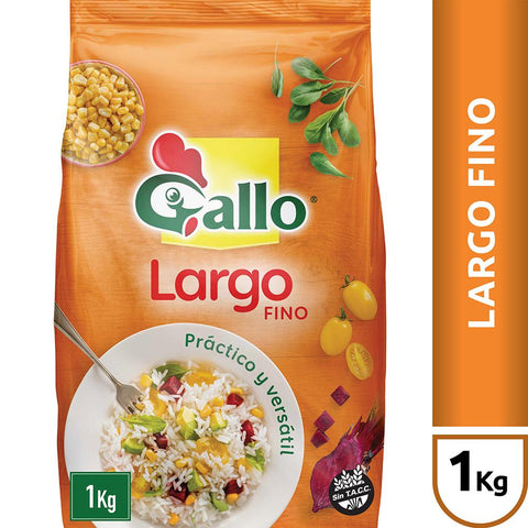 Long Fine Rice No TACC Gallo, 1 kg / 35.27 oz