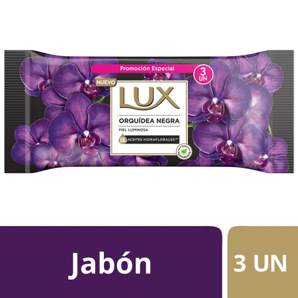 Jabón de Tocador Aroma Orquídea Negra Lux, 125 g / 4,40 oz (Paquete de 3 unidades)
