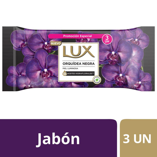 Jabón de Tocador Aroma Orquídea Negra Lux, 125 g / 4,40 oz (Paquete de 3 unidades)