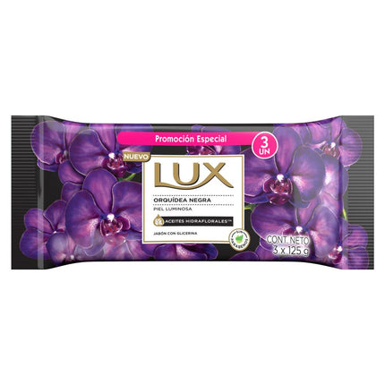 Jabón de Tocador Aroma Orquídea Negra Lux, 125 g / 4,40 oz (Paquete de 3 unidades)