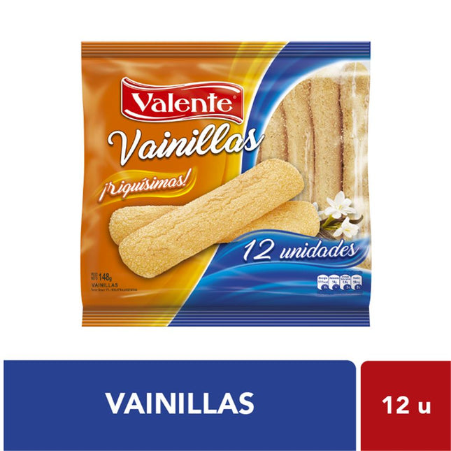 Vainillas Valente 148 g Paquete x12 – Envio internacional