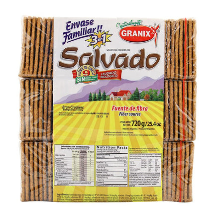 Galletitas de Salvado Granix Pack x3 720 g – Envio internacional