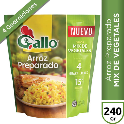Prepared Rice Vegetable Mix Flavor No TACC Gallo, 240 g / 8.46 oz
