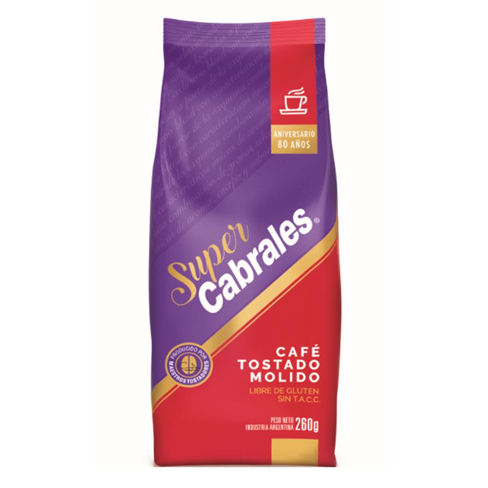Cafe molido tostado Sin TACC Super Cabrales, 260 g 9,17 oz