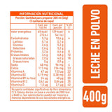 Leche en polvo Cero Lactosa Sin TACC La Serenisima, 400 g / 14,10 oz