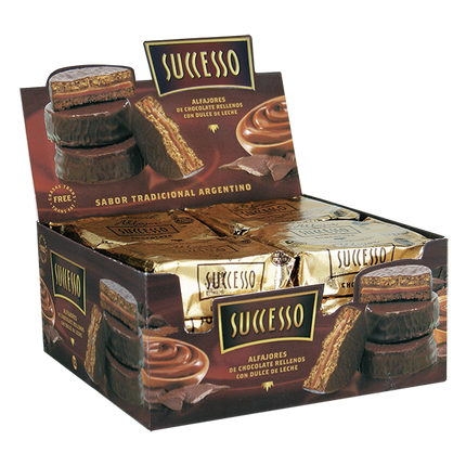 Successo chocolate alfajores, 600 g / 21.16 oz (Box of 12 units)