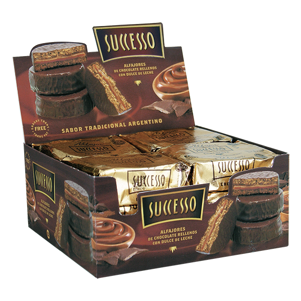 Successo chocolate alfajores, 600 g / 21.16 oz (Box of 12 units)
