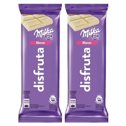 Milka White Chocolate, 55 g / 1.94 oz (2 units)