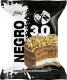 Alfajor Bagley Blanco y Negro Triple de chocolate negro, 73,5 g / 2.6 oz (Paquete de 6)