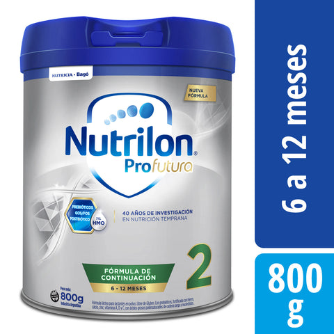 Leche de fórmula en polvo Nutricia Bagó Nutrilon 2 Profutura Nueva Formula, 800 g / 28,21 oz (Lata)