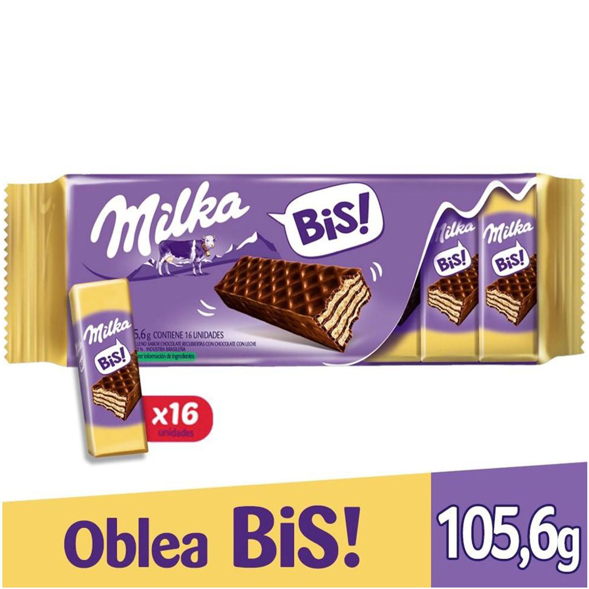 Milka Chocolate Dipped BIS Wafer, 105.6 g / 3.72 oz (Contains 16 units