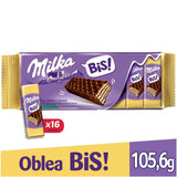 Oblea BIS bañada con chocolate Milka, 105,6 g / 3,72 oz (Contiene 16 unidades)