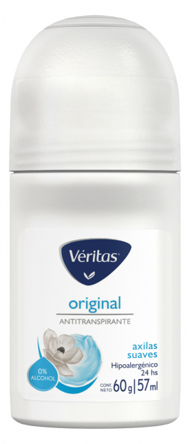 Desodorante Veritas Original Antitranspirante a Roll, 57 ml / 2,01 oz (Azul)
