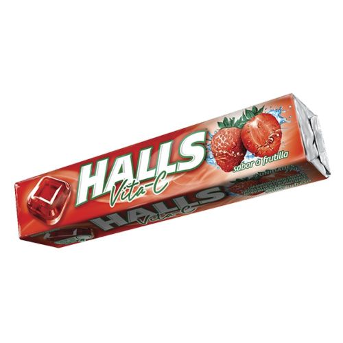 Pastillas sabor Frutilla Hall Vita C, 25,71 gr / 0,90 oz (4 unidades)
