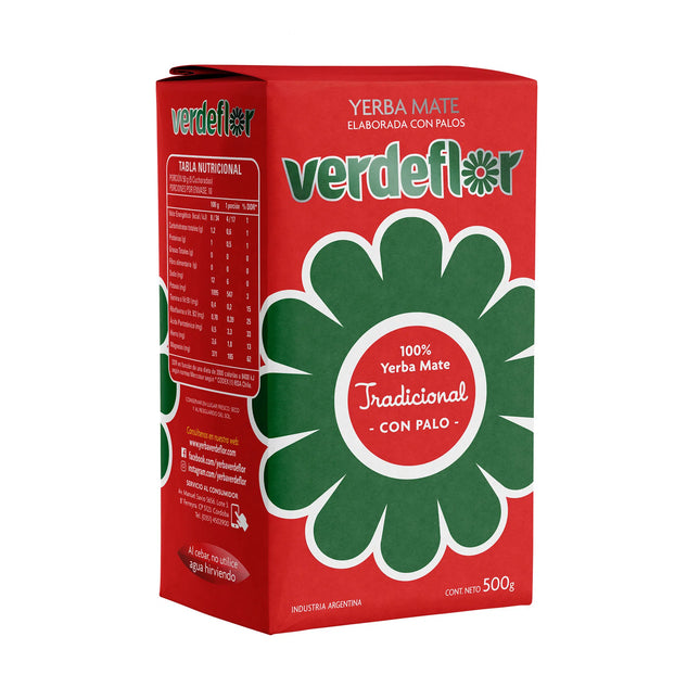 Yerba mate Verdeflor 100% Tradicional Sin TACC (Con Palo), 500 gr /  17,63 oz