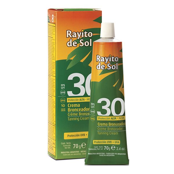 Crema Bronceadora Rayito de Sol, 70 g / 2,46 oz (30 FPS)