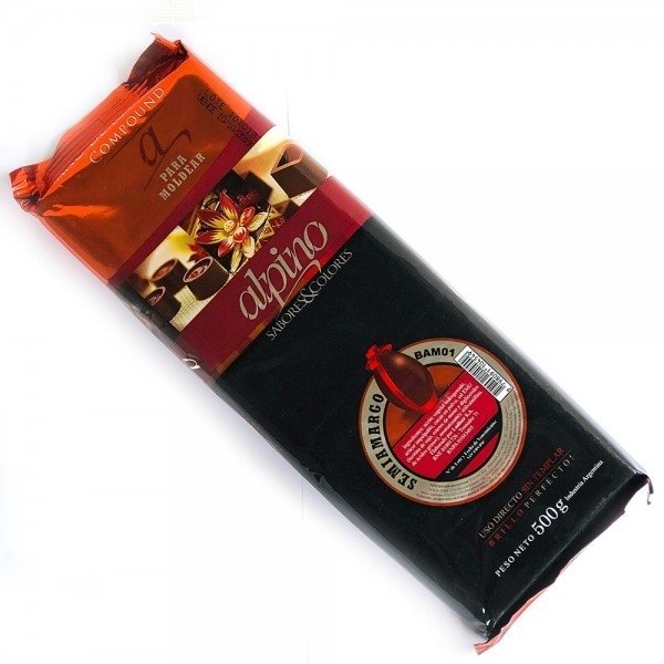 Alpine Semi Bitter Chocolate for molding, 500 g / 17.63 oz