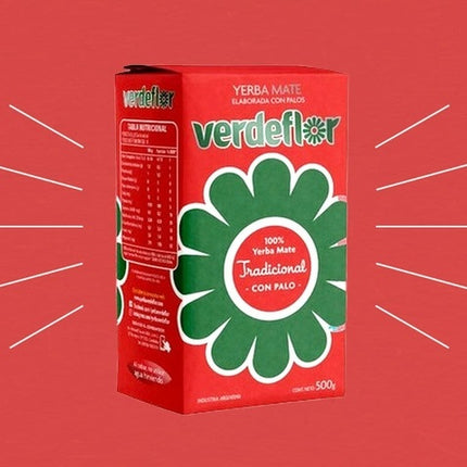Yerba mate Verdeflor 100% Tradicional Sin TACC (Con Palo), 500 gr /  17,63 oz