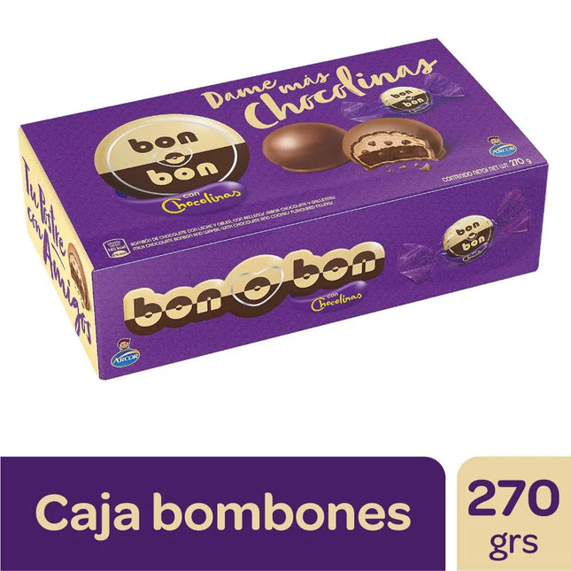 Bon o Bon Box of Chocolate with Arcor Chocolinas, 270 g / 9.52 oz