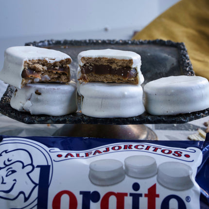 Mini White Jorgito Alfajorcitos with Dulce de Leche, 160 g / 5.64 oz (Pack of 6 units)