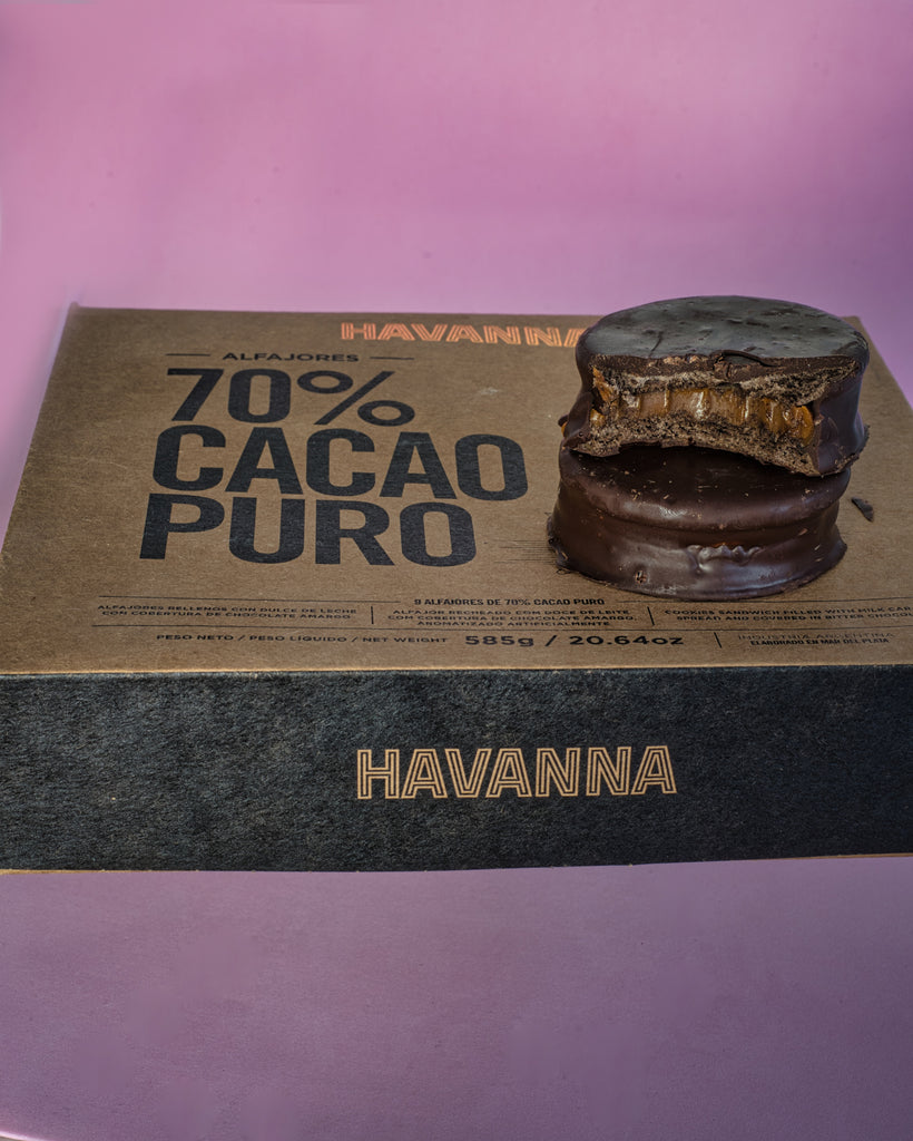 Havanna alfajor 70% dark chocolate cocoa with dulce de leche, 585 g (B