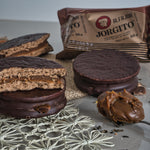 Jorgito Dark Chocolate Alfajor Filled with Dulce de Leche, 55 g / 1.94 oz (Pack of 12)