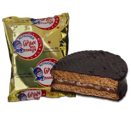 Chocolate alfajor with dulce de leche filling, 55 g