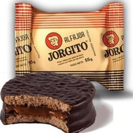 Alfajor Jorgito Negro con Dulce de Leche 55 g – Paquete x12 – Envío internacional