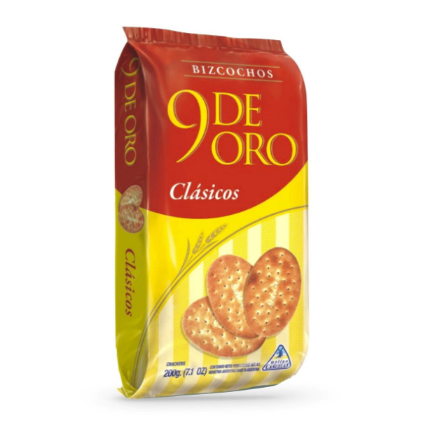 Galletas 9 de Oro Clasicas Tradicionales Pack x3 200 g – Envio internacional