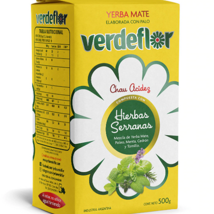 Yerba Mate Verdeflor Hierbas Serranas 500g – Envío internacional