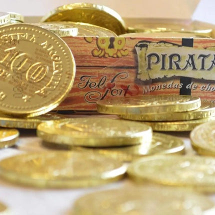 Monedas de Chocolate Piratas Felfort, 5 g / 0,17 oz (Caja de 60 unidades)