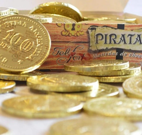 Monedas de Chocolate Piratas Felfort, 5 g / 0,17 oz (Caja de 60 unidades)