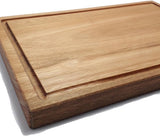 Rectangular wooden roasting plate with Raiz gutters (1 unit)