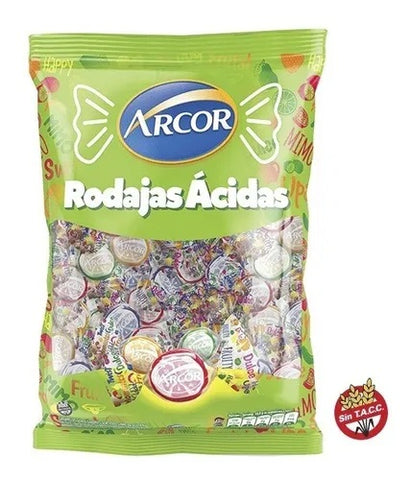 Caramelos Rodajas Acidas Sin TACC Arcor, 930 g / 32,80 oz