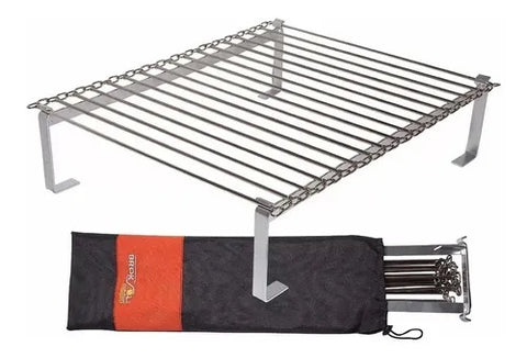 Roll-up Camping Portable Folding Grill with Cover