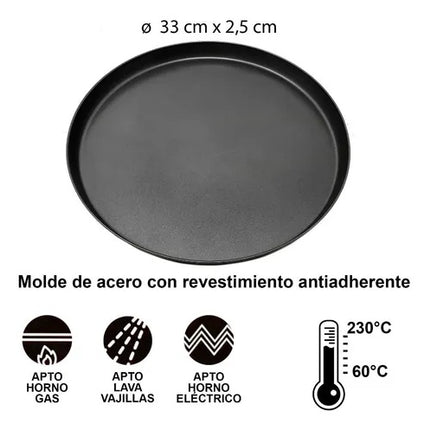 Black Nonstick Roasting Pizza Maker