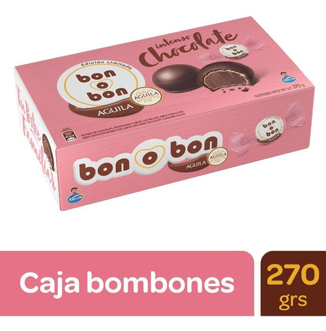 Caja Bon o Bon de Chocolate Intenso Aguila Arcor, 270 g / 9,52 oz (Caja de 18 unidades)