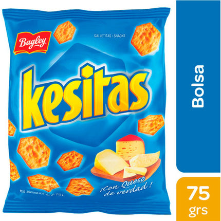 Galletitas Kesitas sabor Queso Bagley, 75 g / 2,64 oz (Bolsa)