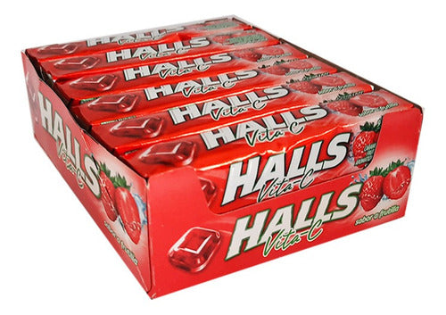 Pastillas sabor Frutilla Hall Vita C, 25,71 gr / 0,90 oz (4 unidades)
