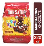 Magdalenas de Chocolate rellenas con dulce de leche Don satur, 220 g / 7,76 oz