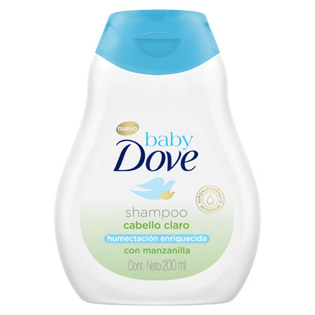 Shampoo baby Dove Humectacion requerida Cabello Claro, 200 ml / 6,76 oz