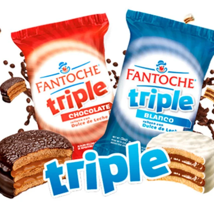 Fantoche Alfajor Triple Chocolate Negro y Blanco 85 g – Envío internacional