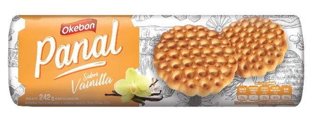 Okebon Vanilla Flavored Honeycomb Cookies, 242 g / 8.53 oz