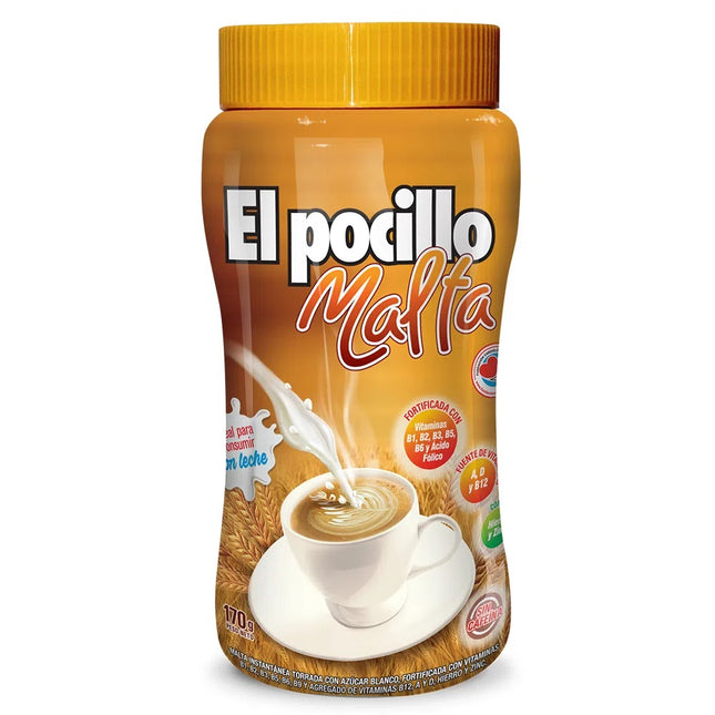 El Pocillo Malt Coffee, 170 g / 5.99 oz (Bottle)