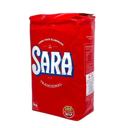 Yerba Mate Sara Tradicional Sin TACC, 1 kg / 35,27 oz (Paquete Rojo)