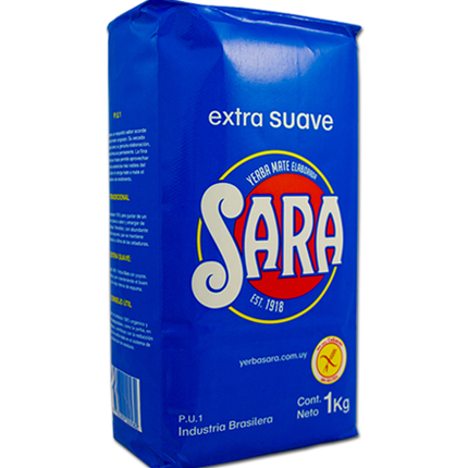 Yerba Mate Extra Mild Sara Without TACC, 1 kg / 35.27 oz (Blue Package)